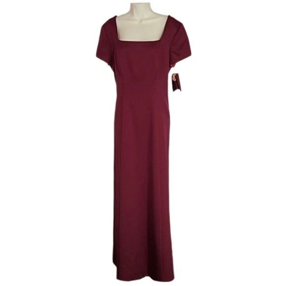 None Dresses & Skirts - Dress Vintage Faux Corset Burgundy Plus Size 18